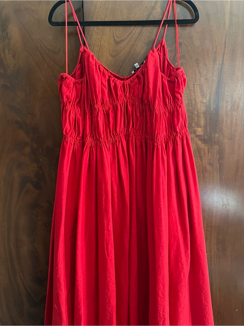 NWOT red Madewell linen/cotton tilda maxi dress